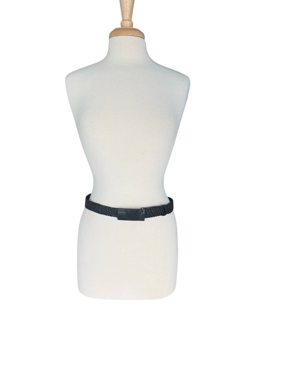 Neiman Marcus Black Braided Waist Leather  Belt Size Large